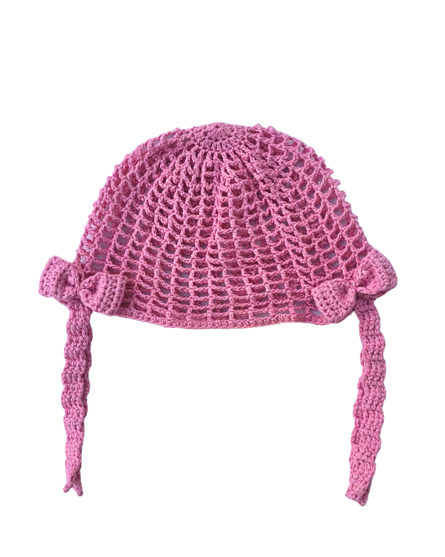 Pink bow hat
